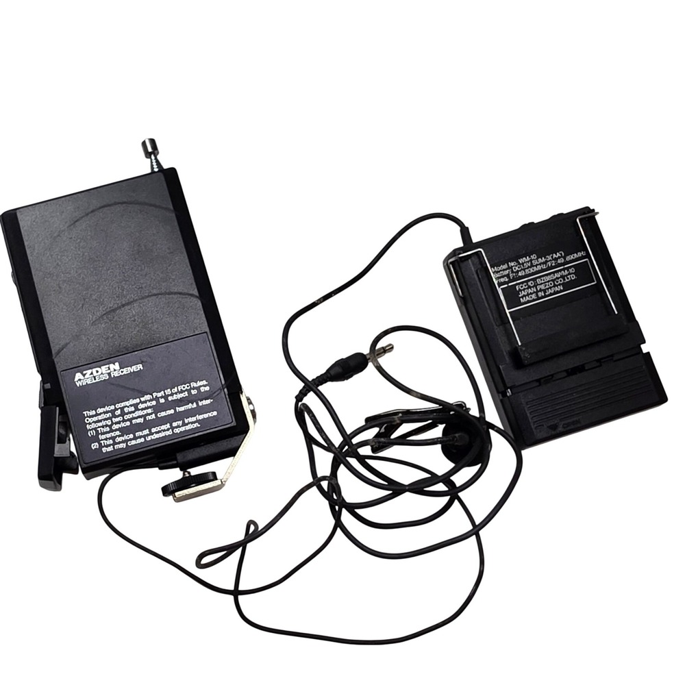 Azden WMS-10 Wireless Microphone System Transmitter Receiver for Video Camera